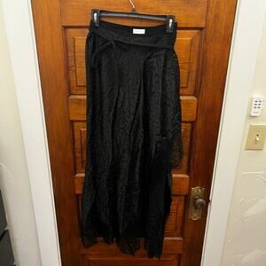 Rosetta Getty Lace Wrap Skirt Black $920 size 0 NWT's New